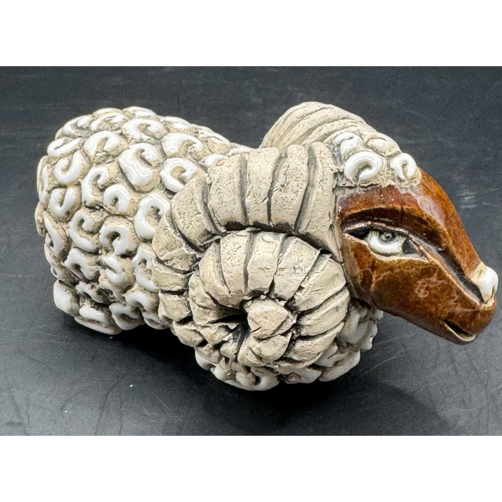 Vintage Artesania Rinconada Big Horned Sheep Ram Retired Signed Figurine - Picture 3 of 10